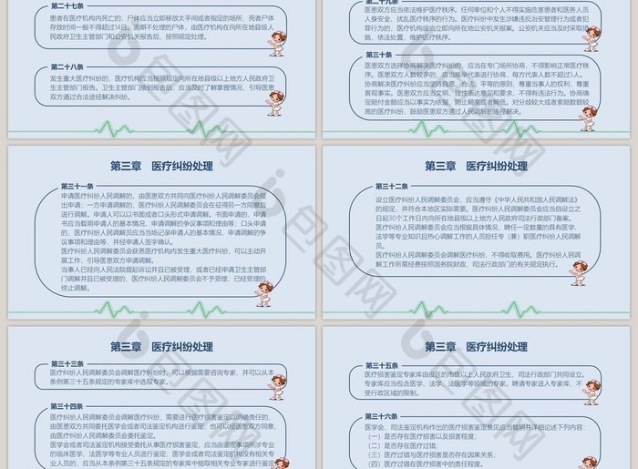 蓝色医疗纠纷预防和处理条例PPT模板