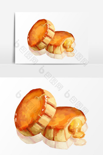 中秋节奶黄包月饼元素图片
