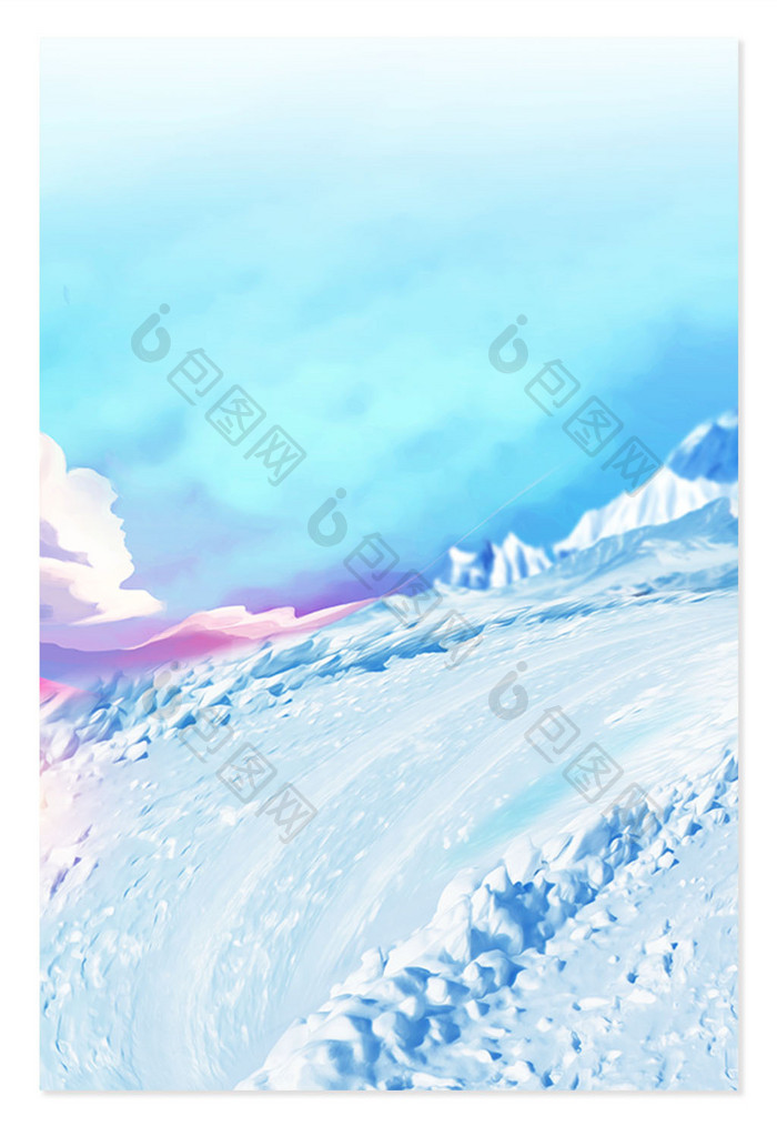 白色雪景背景设计