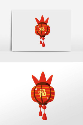 手绘卡通新年插画元素