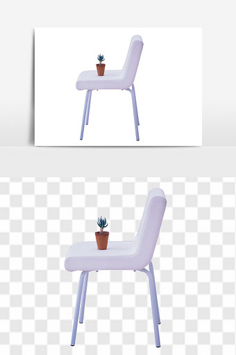 简约风皮质椅子元素图片
