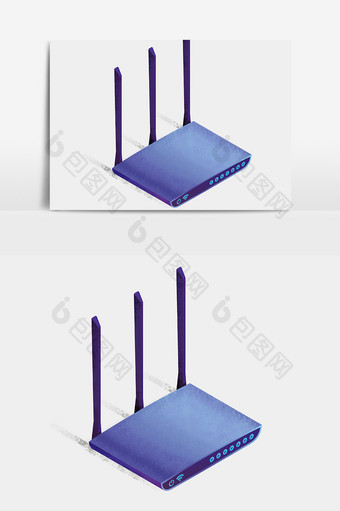 手绘卡通互联网路由器图片