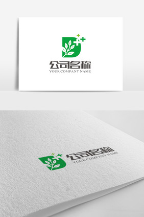 绿色医疗保健D字母logo标志