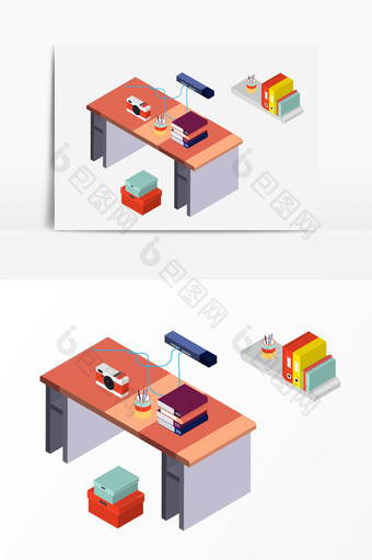商务办公桌素材设计图片