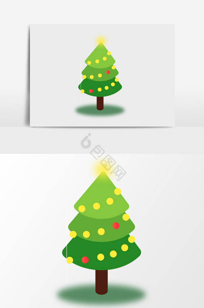 圣诞树插画图片