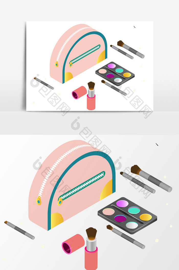 手绘化妆包设计元素