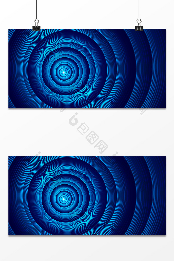 唯美时尚蓝色光线商务海报背景图