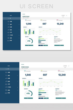 图表后台系统数据网页界面