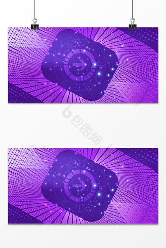紫色圆形箭头设计背景图片