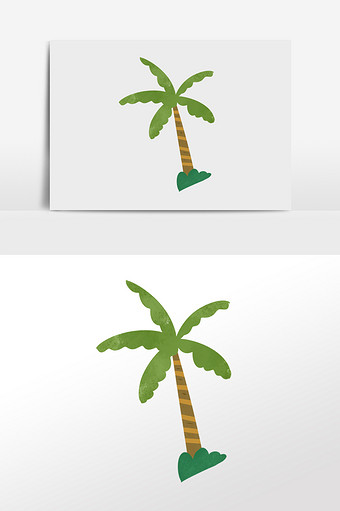儿童插画可爱椰子树图片
