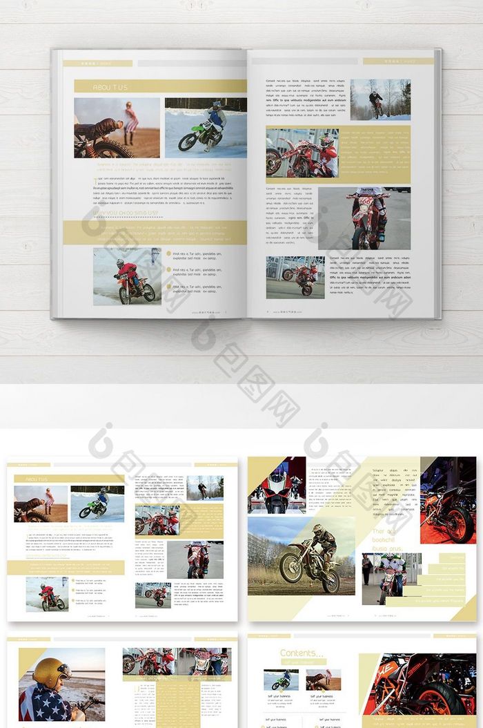 简洁高端摩托车行业画册