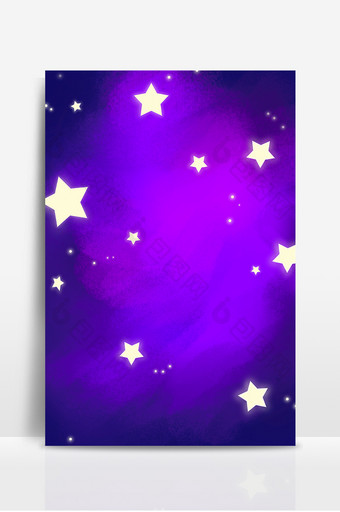 梦幻蓝紫色简约手绘星星背景图片