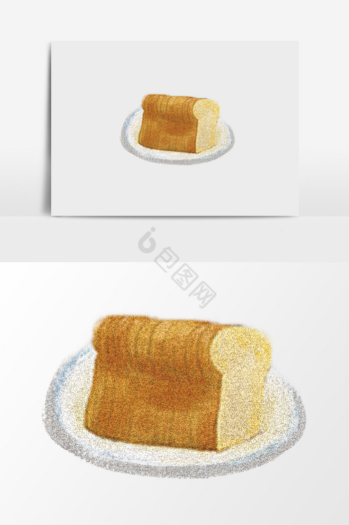 早餐面包插画图片