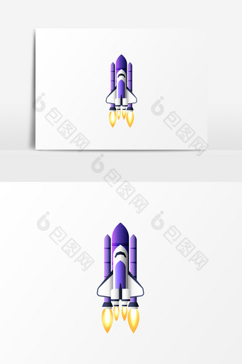 发射升空中的火箭PSD素材图片