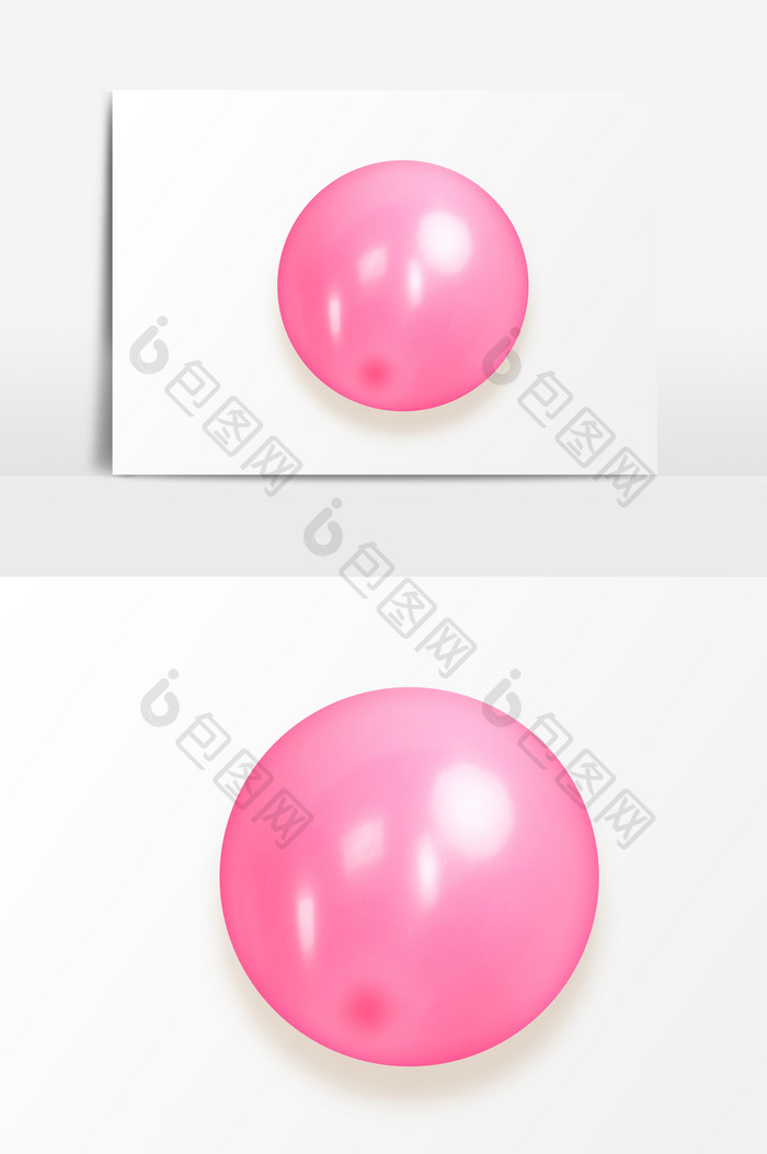 粉红发光的小圆球PSD素材