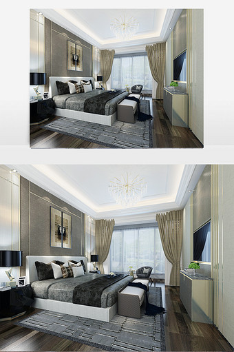 时尚现代欧式卧室设计效果图图片