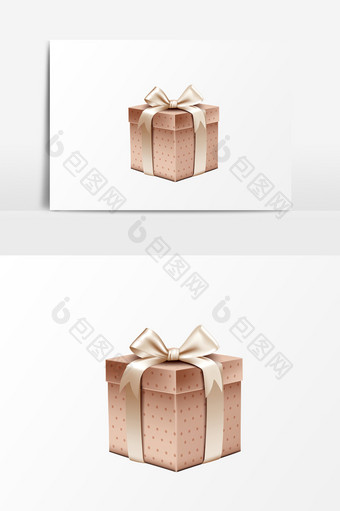 金色礼物礼盒PSD素材图片