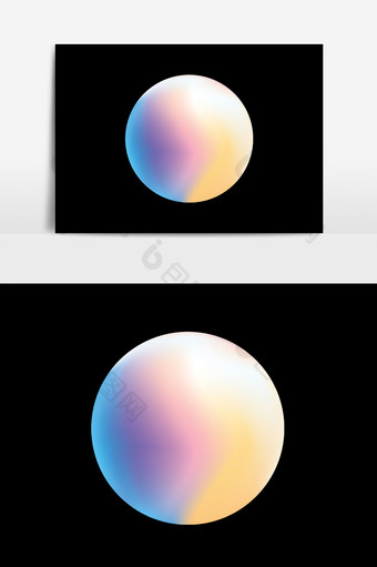 流质渐变小圆球PSD素材图片