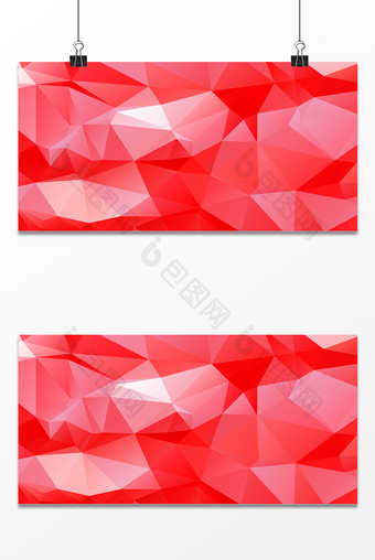 红色几何拼接渐变背景图片