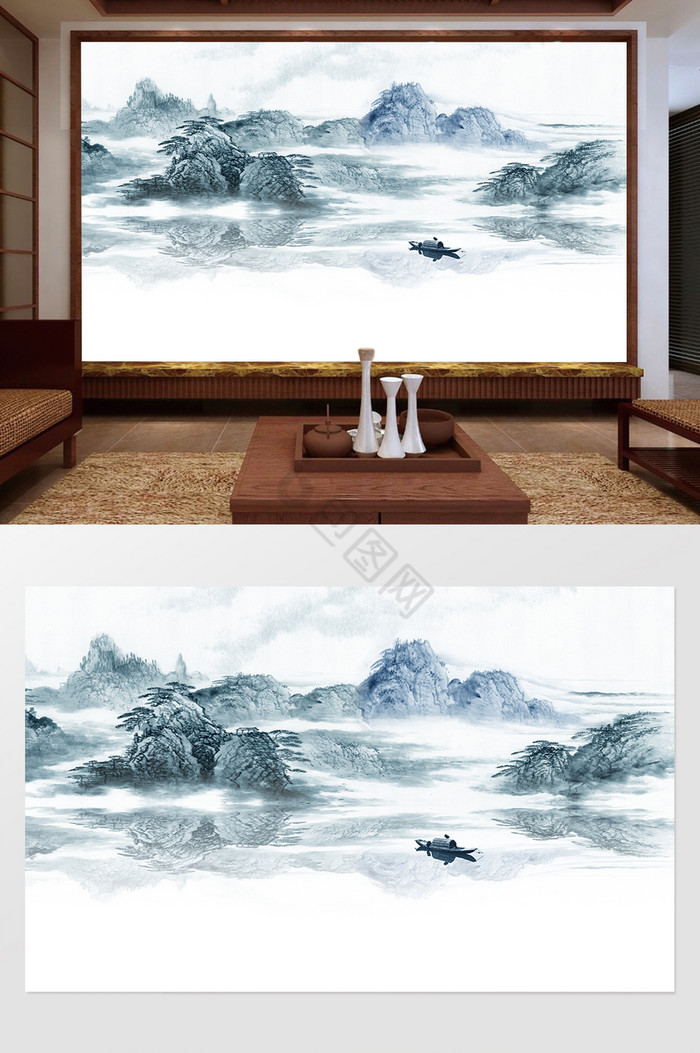 新中式高清国山水风景抽象中式风情图片