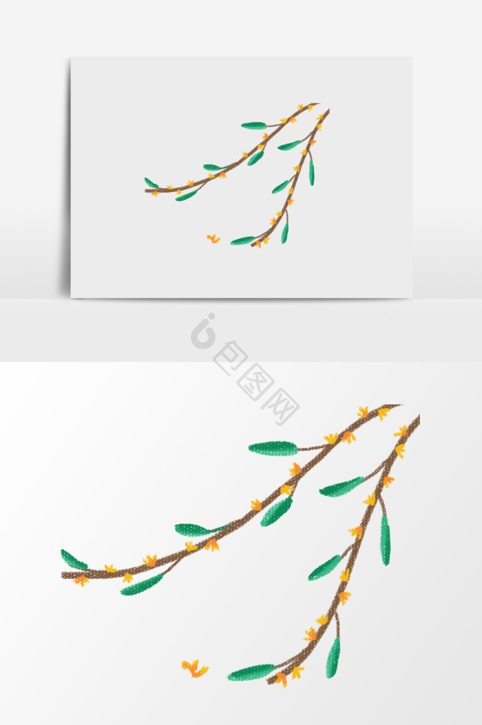 树枝插画图片下载-包图网