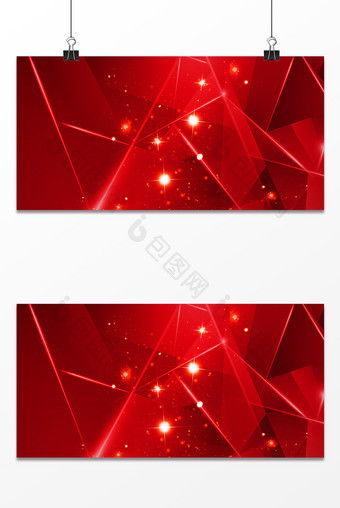 红色商务科技星光背景图片