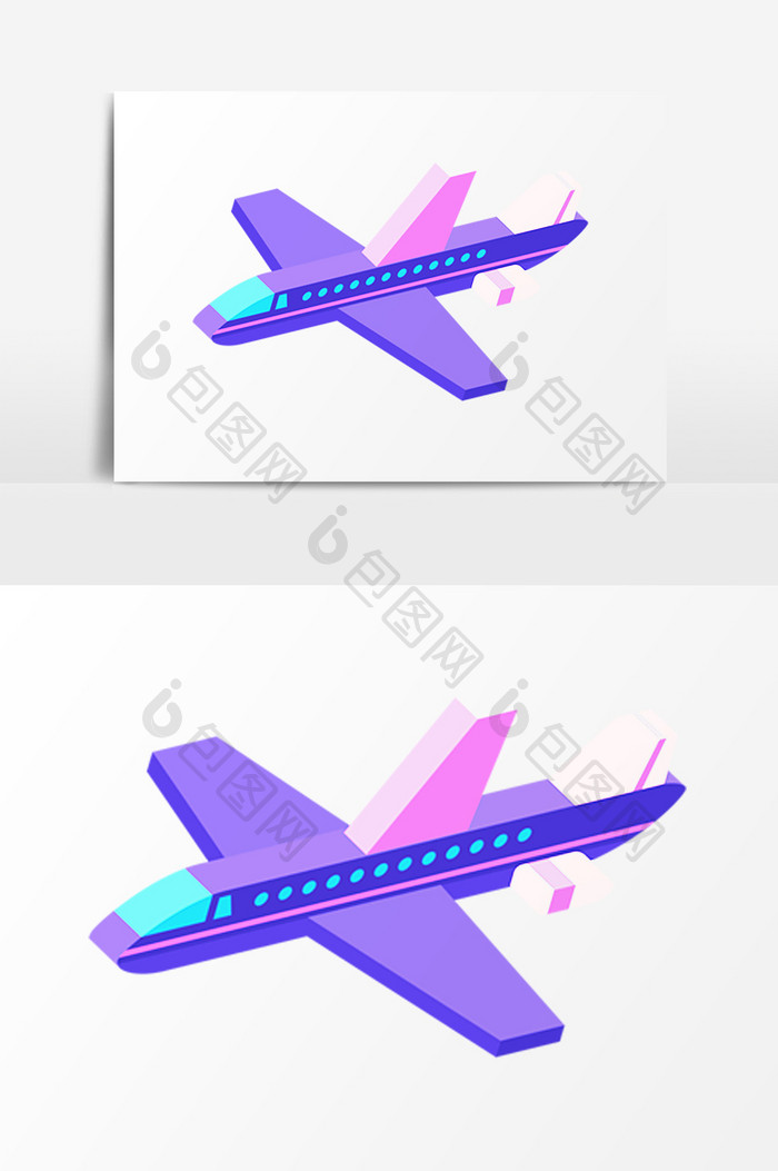 卡通2.5D飞机PSD素材