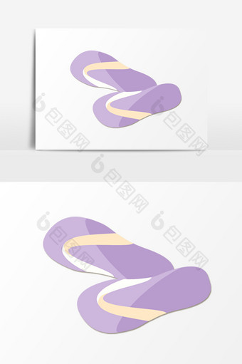 浅紫拖鞋PSD素材图片