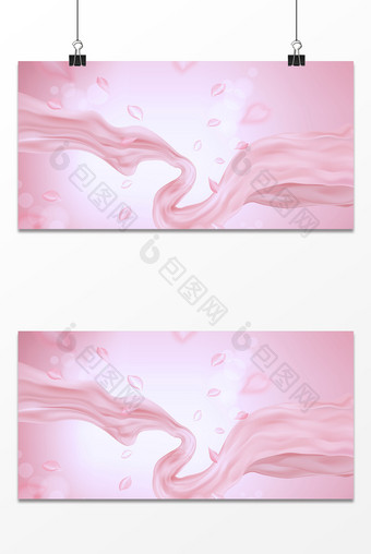 质感丝绸流体液态融合背景图片
