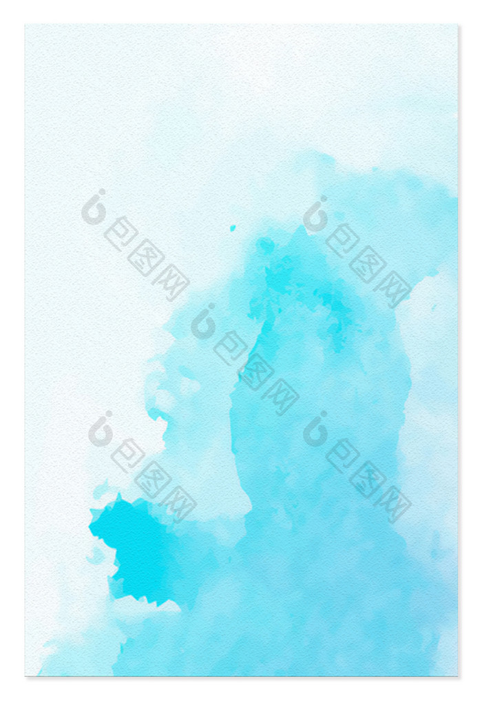 蓝色梦幻朦胧水彩纹理背景