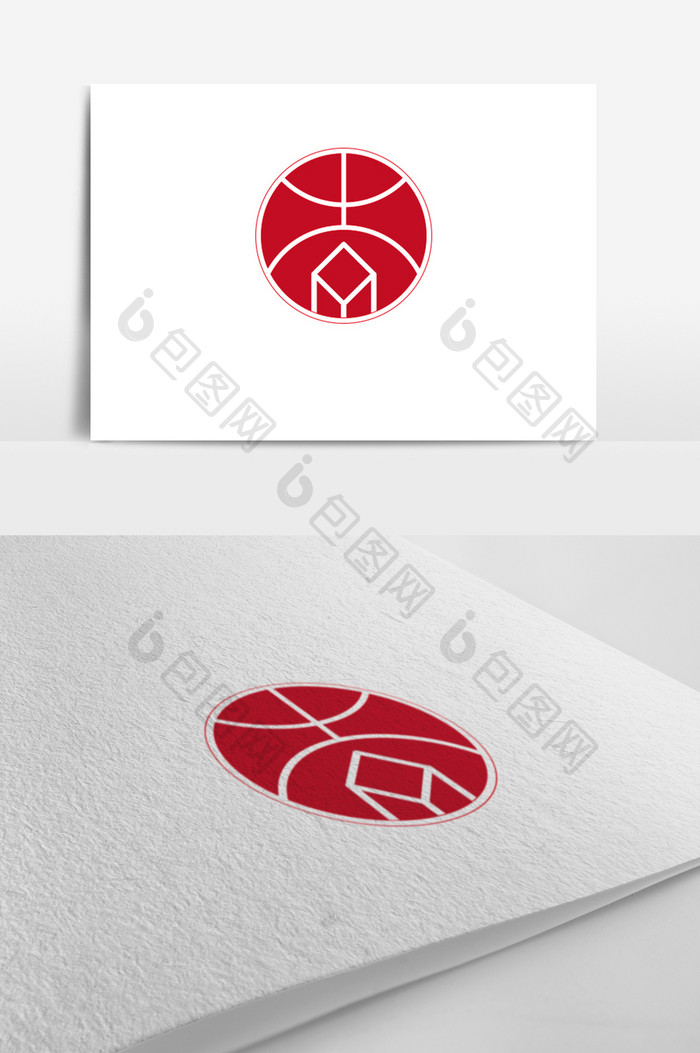 中国红金融行业吉字logo标志设计