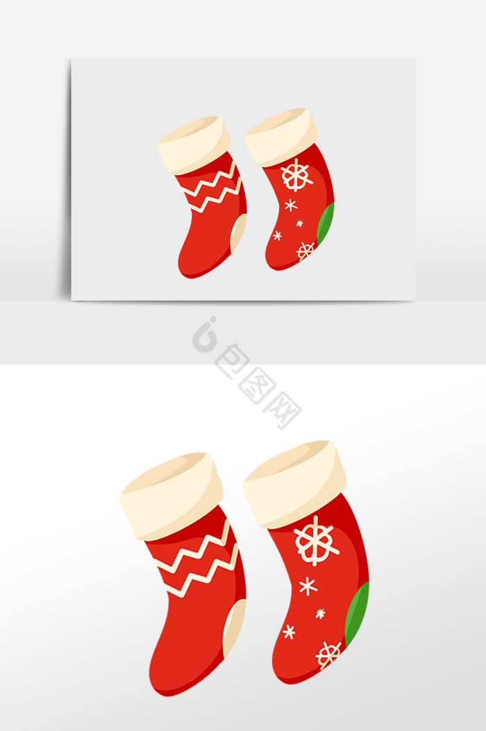 圣诞节袜子插画图片