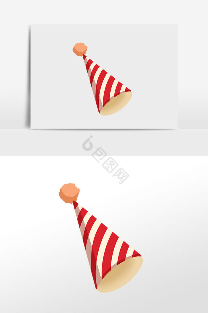 圣诞节彩色圣诞帽插画图片