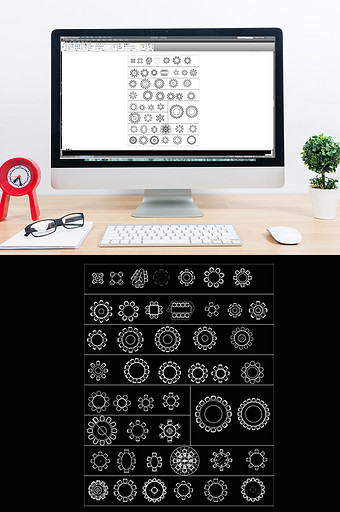 圆形餐桌CAD模型图片
