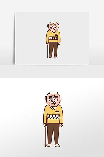 可爱老爷爷图片