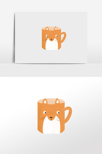创意动物茶杯狐狸茶杯图片