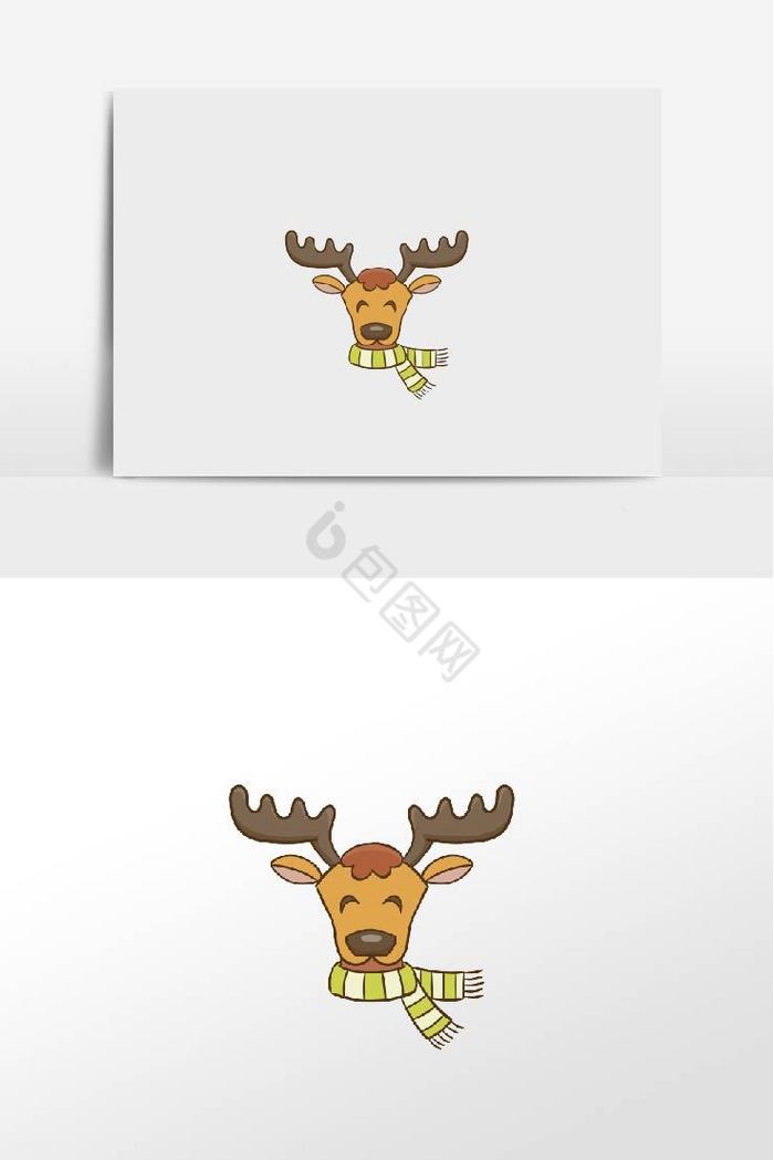 圣诞麋鹿插画图片