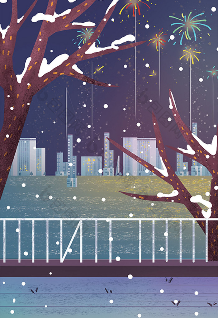 卡通漫画雪中夜景插画 图片下载 包图网 卡通漫画雪中夜景插画 图片下载 包图网
