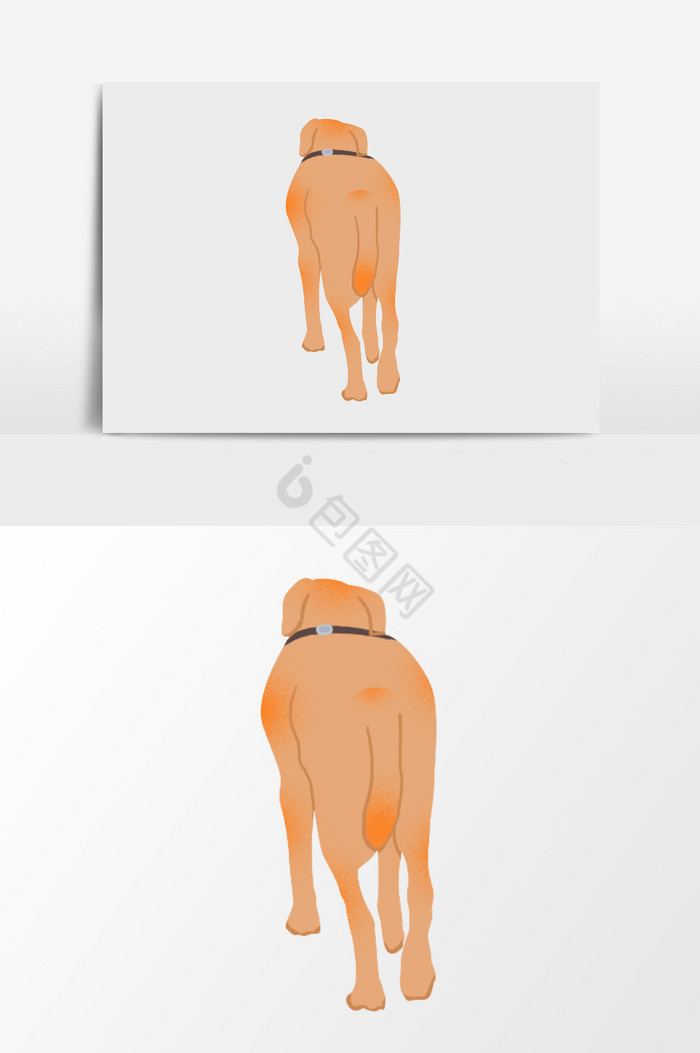一只大狗插画图片