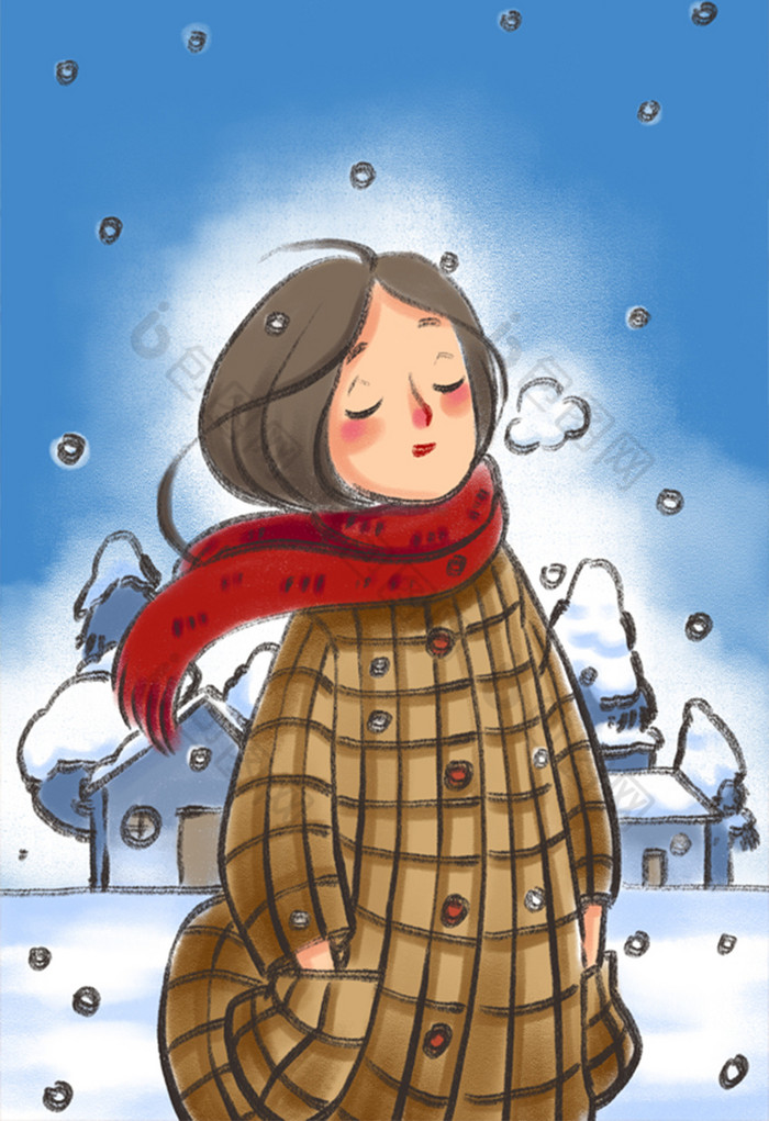 中国风立冬插画图片
