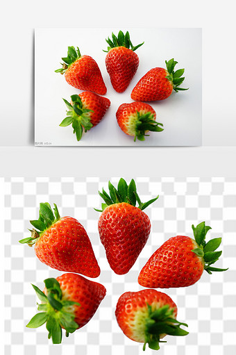 草莓 草莓组合 水果元素图片