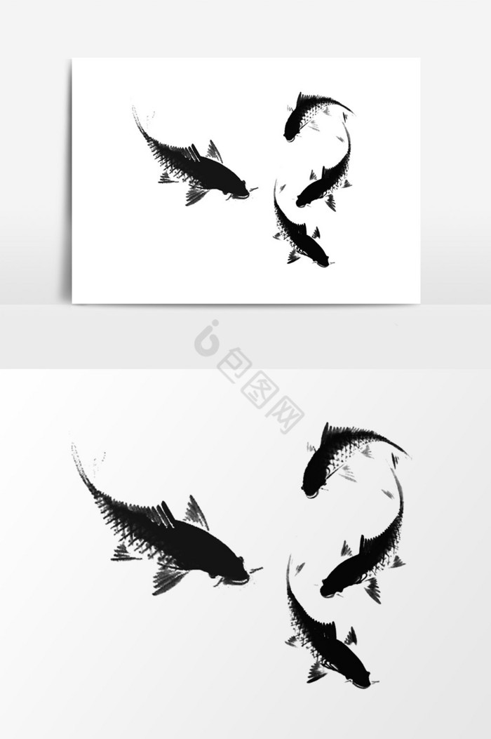 水墨金鱼锦鲤图片
