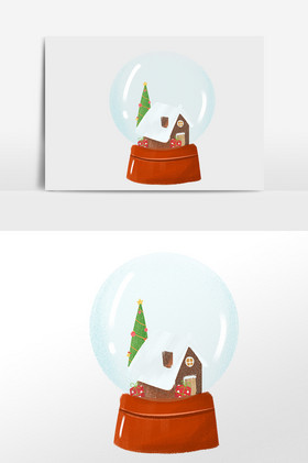 圣诞节音乐盒插画