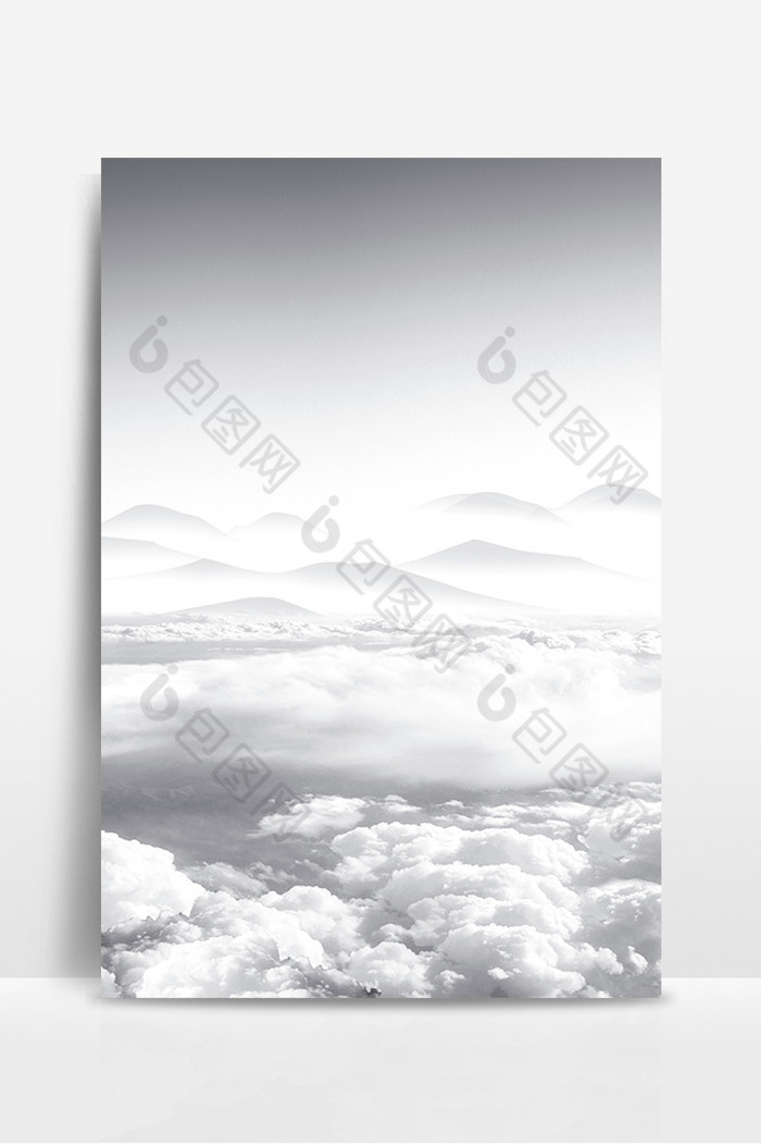 中式水墨白云图片图片