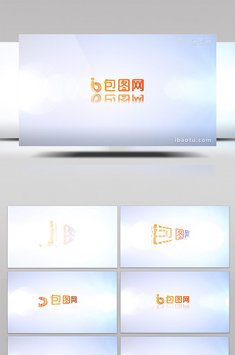 简洁明亮的logo片头片尾AE模板图片