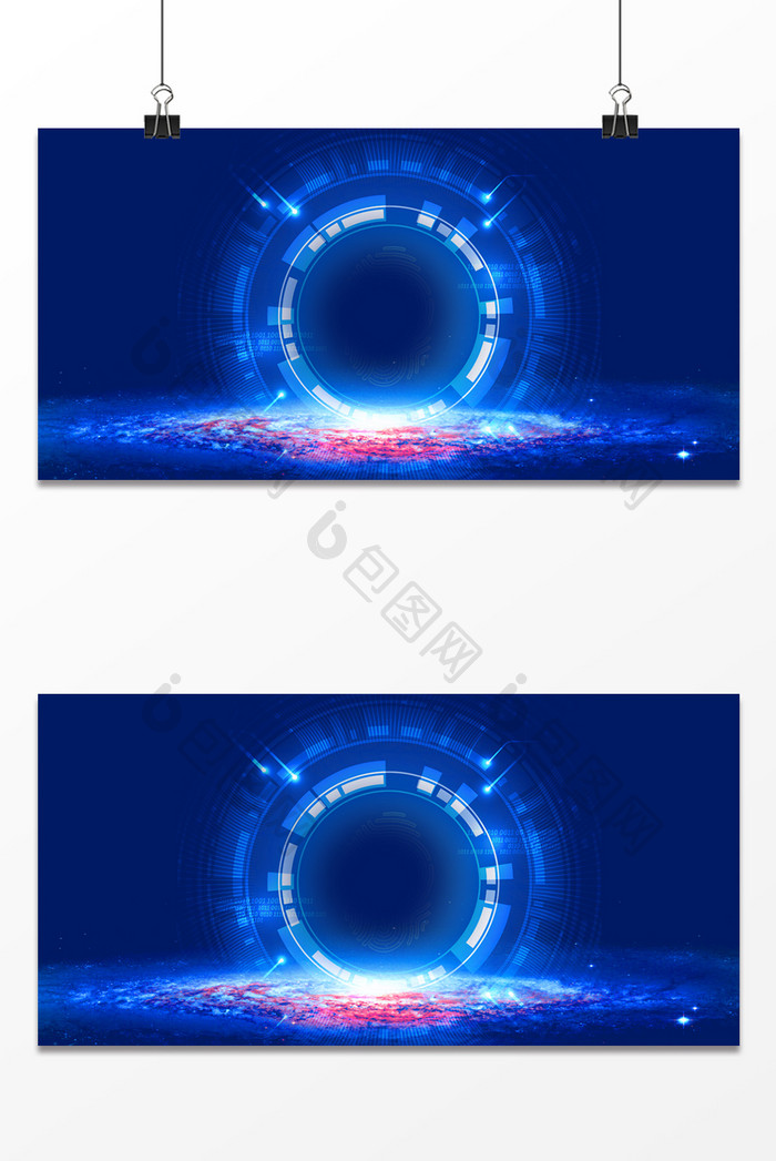 蓝色科技大气背景