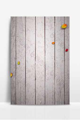 简约时尚木质地板纹理枫叶背景图片