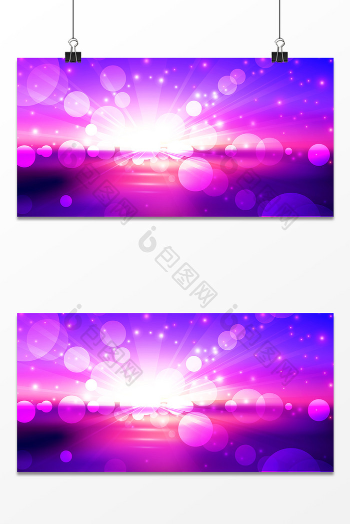 紫色星球梦幻星光背景设计