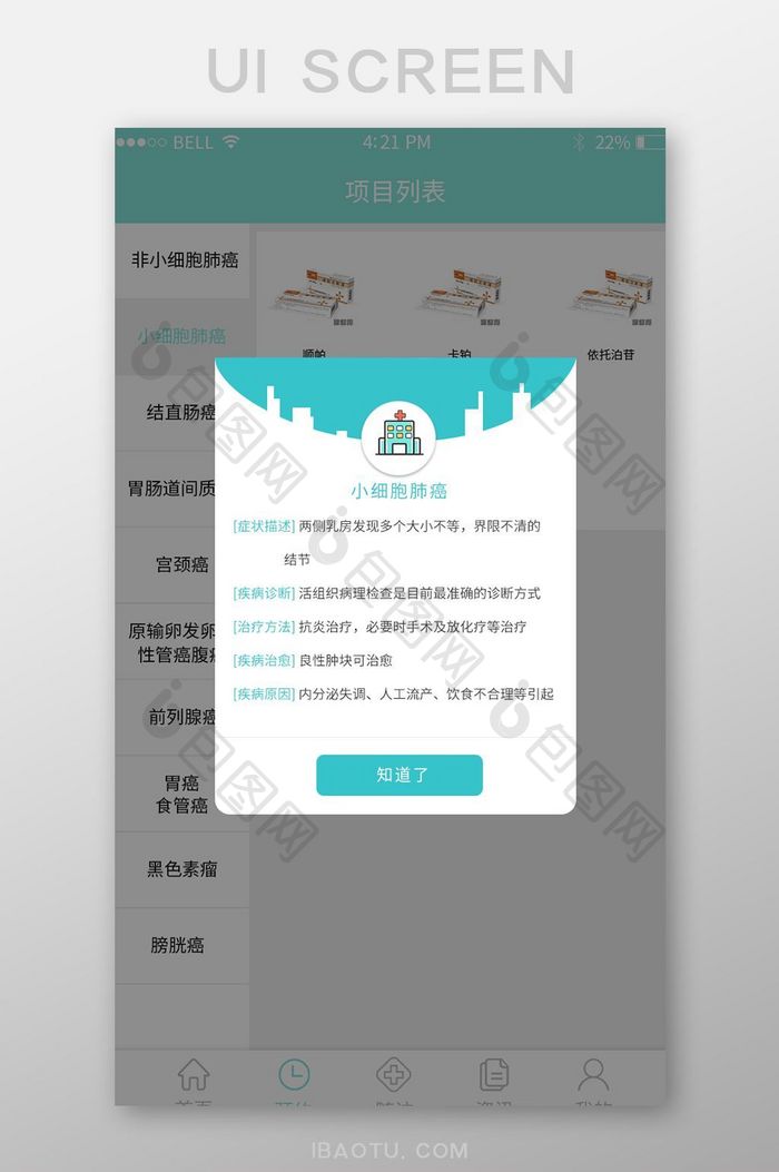 APP医疗项目弹窗说明