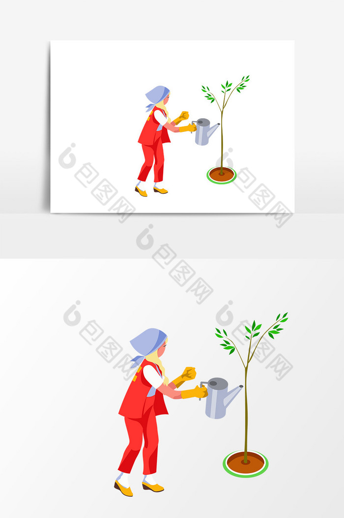 泥土植树节图片
